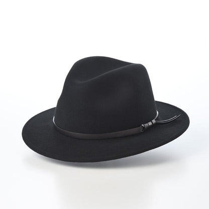 Sorbatti 中折れハット 帽子 秋 冬 メンズ レディース 大きいサイズ Wool Felt Hat Traveller（ウールフェルトハット トラベラー）S001 ブラック