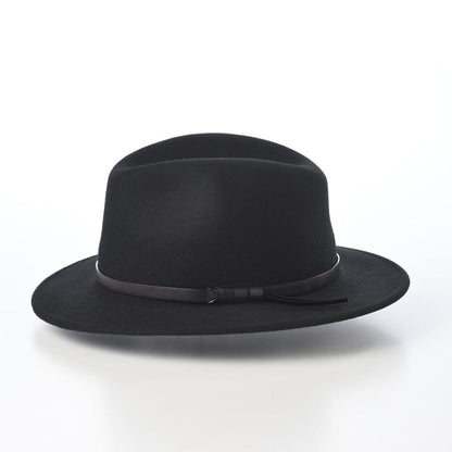 Sorbatti 中折れハット 帽子 秋 冬 メンズ レディース 大きいサイズ Wool Felt Hat Traveller（ウールフェルトハット トラベラー）S001 ブラック