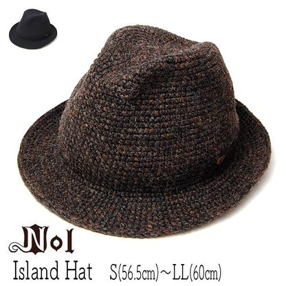 帽子 NOL ノル 細編みウール中折れ帽 Island Hat ハット メンズ 秋冬 大きいサイズの帽子アリ 小さいサイズの帽子あり 23AW