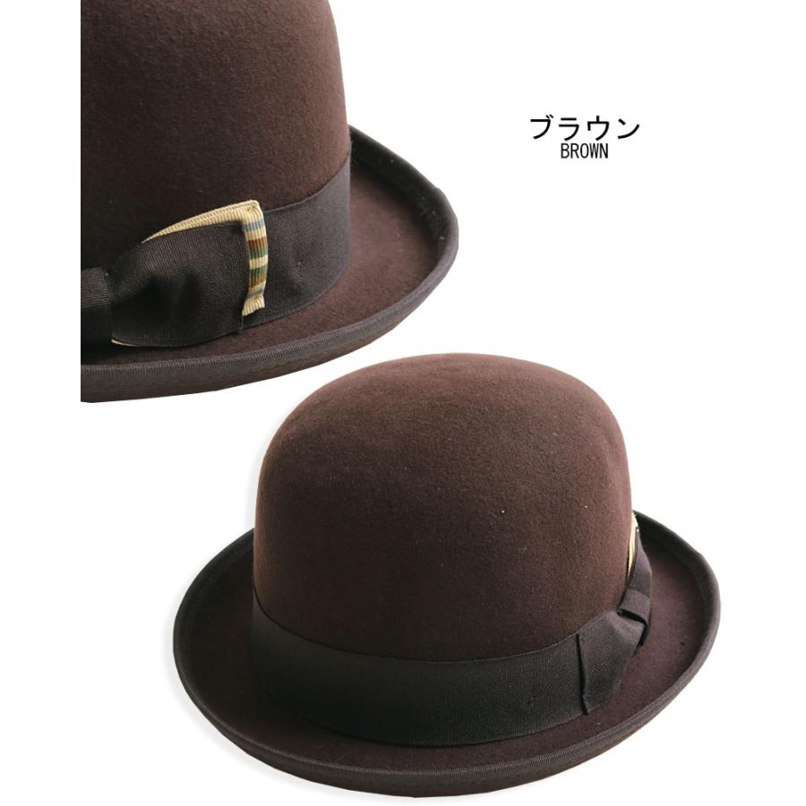 ウール ボーラーハット メンズ レディース ハット 山高帽 チャップリン 帽子 HAT 56cm 57cm 58cm 59cm 60cm