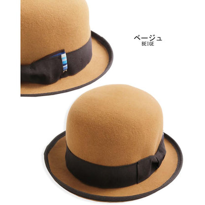 ウール ボーラーハット メンズ レディース ハット 山高帽 チャップリン 帽子 HAT 56cm 57cm 58cm 59cm 60cm