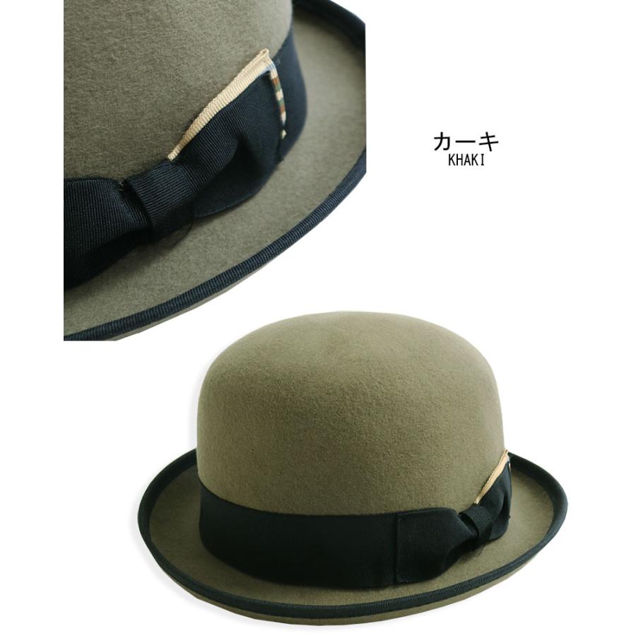 ウール ボーラーハット メンズ レディース ハット 山高帽 チャップリン 帽子 HAT 56cm 57cm 58cm 59cm 60cm