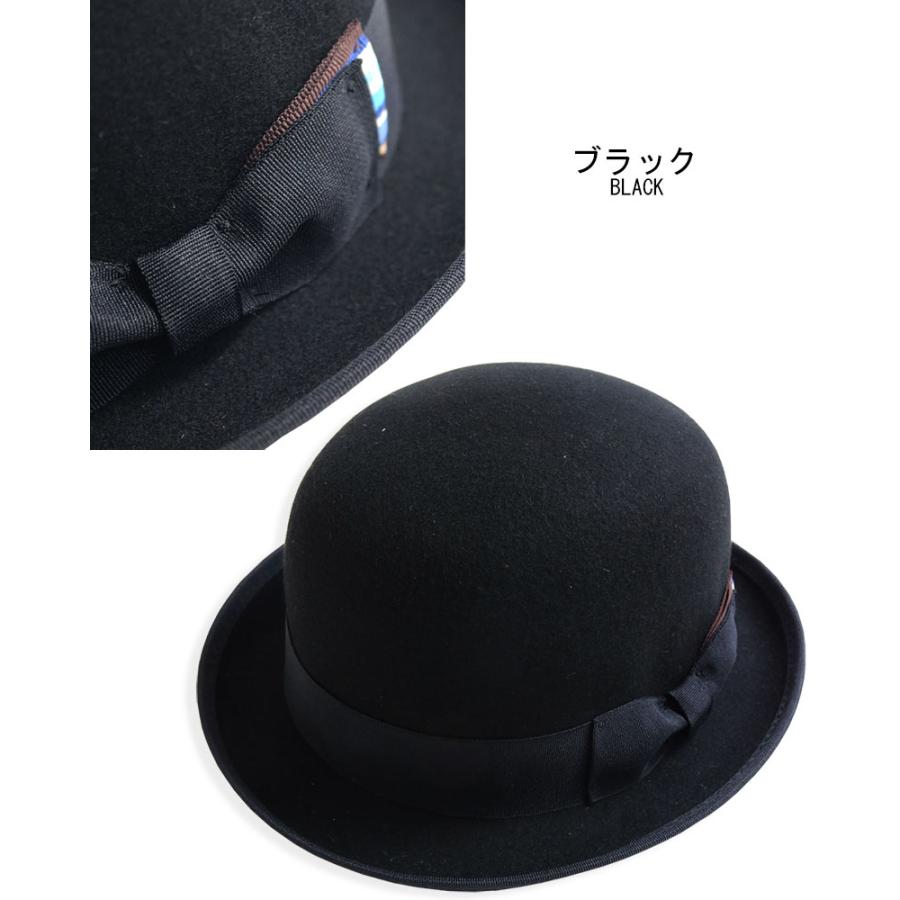 ウール ボーラーハット メンズ レディース ハット 山高帽 チャップリン 帽子 HAT 56cm 57cm 58cm 59cm 60cm